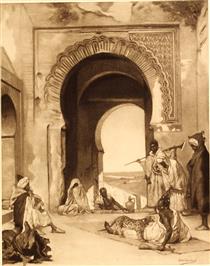 Scene in a Moorish Courtyard - Жан-Жозеф Бенжамен-Констан