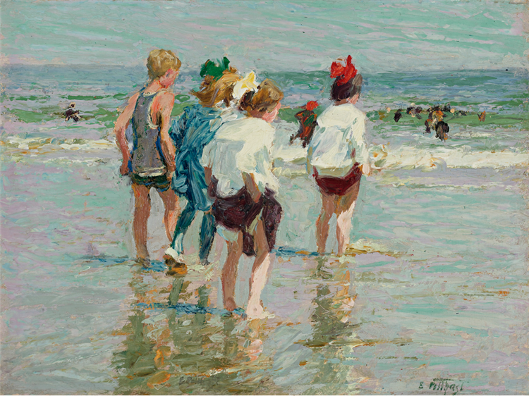 Summer Day, Brighton Beach - Edward Henry Potthast