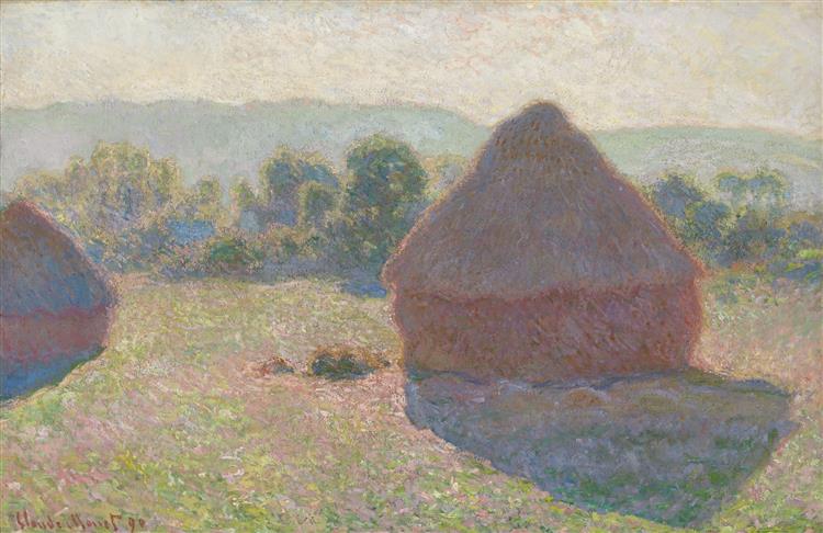 Haystacks, midday, 1890 - 莫內