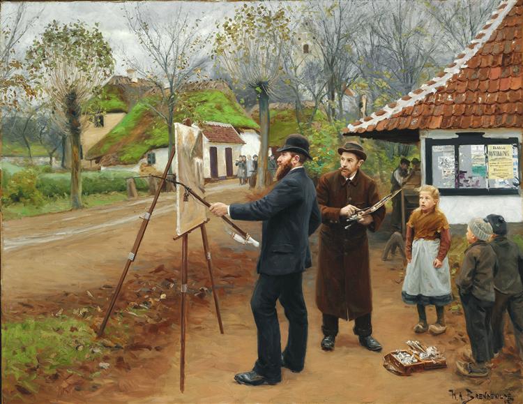 I. A. Ring Painting near Aasum Smithy, 1893 - Hans Andersen Brendekilde