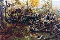 2nd Oxfordshire and Buckinghamshire Light Infantry Fight the Prussian Guard at the Battle of Nonne Bosschen, 11 November 1914 - Уильям Барнс Уоллен
