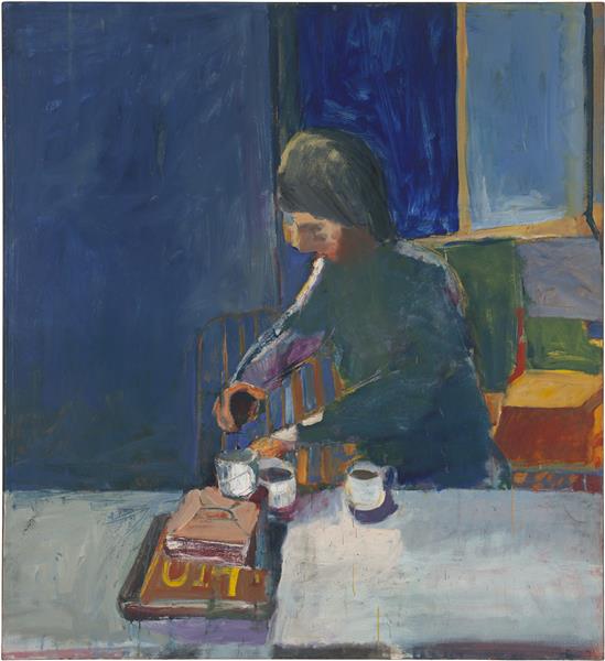 Girl and Three Coffee Cups, 1957 - Ричард Дибенкорн
