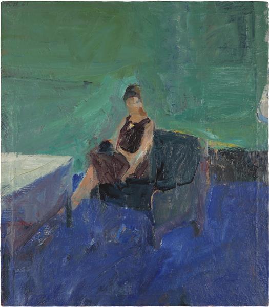 Seated Woman, Green Interior, 1961 - Ричард Дибенкорн