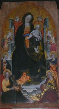 Virgin with child and angels - Álvaro Pires de Évora
