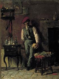 Portrait of the painter Joaquim Agrassot - Маріано Фортуні