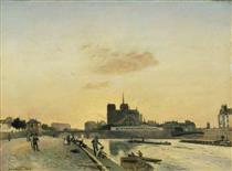 View of Notre-Dame, Paris - Ян Бартолд Йонгкинд