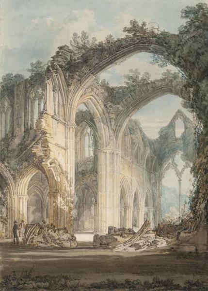 Tintern Abbey. The Crossing and Chancel, Looking Towards the East Window, 1794 - J.M.W. Turner