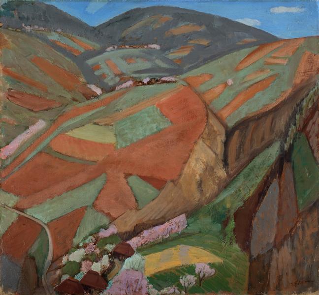 Highly Cultivated Hills, 1938 - 藤島武二