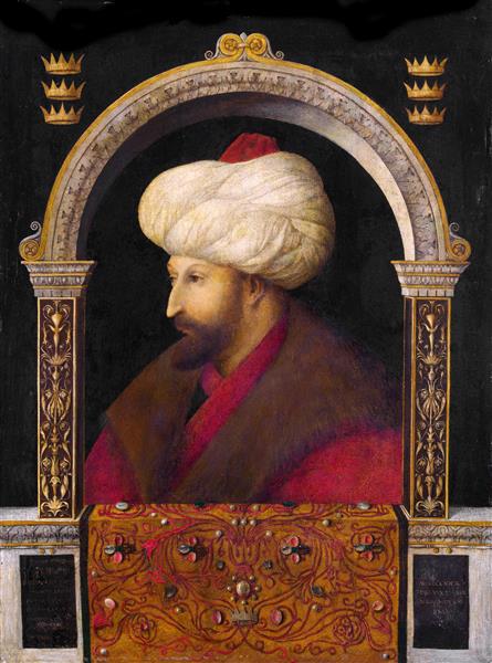 Portrait of Ottoman Sultan Mehmed the Conqueror, 1480 - 真蒂萊·貝利尼
