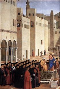St. Mark Preaching in Alexandria (detail) - Джентиле Беллини