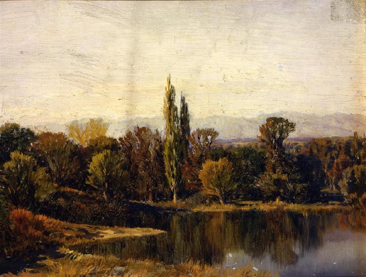 Landscape with lake - Martín Rico
