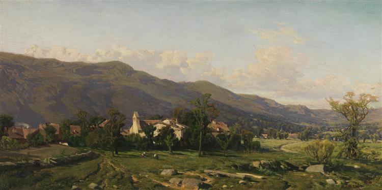 Swiss landscape - Martín Rico y Ortega