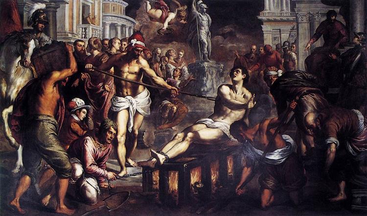 The Martyrdom of St Lawrence, 1575 - Palma il Giovane