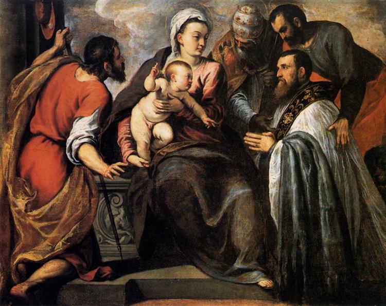 Virgin and Child with Saints, 1575 - Palma il Giovane