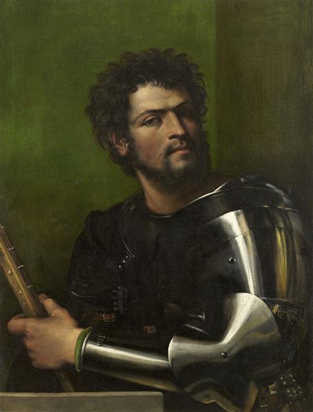 Portrait of a Man in Armor - Sebastiano del Piombo