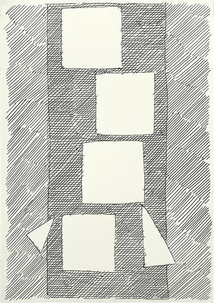 Geometric Composition  Київ Папір, Туш, Перо 20,3х14,4см, ГГа212., c.1969 - c.1970 - Hryhorii Havrylenko