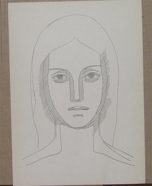 Female Image (Beatrice). The reverse side of the sheet, c.1965 - Hryhorii Havrylenko