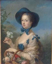 Marquise de Pompadour as a Gardener - Charles-Andre van Loo (Carle van Loo)