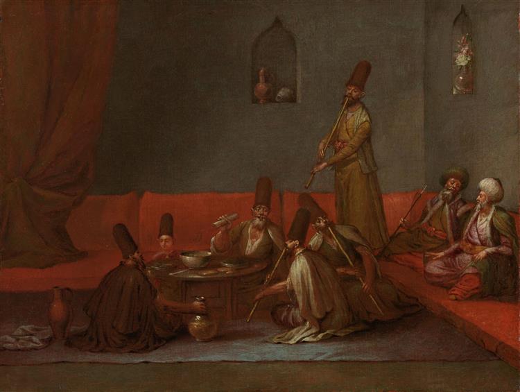 Dervishes at the Meal, c.1720 - c.1737 - Jean Baptiste Vanmour