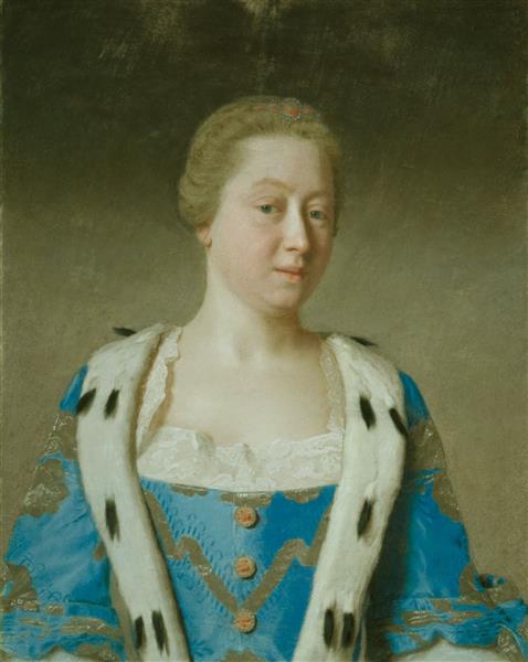 Portrait of Augusta, Princess  of Wales, 1754 - Jean-Étienne Liotard