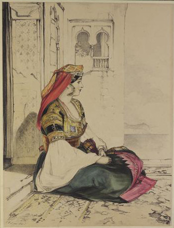 Jewish Woman in Fiesta Dress, 1835 - Джон Фредерик Льюис