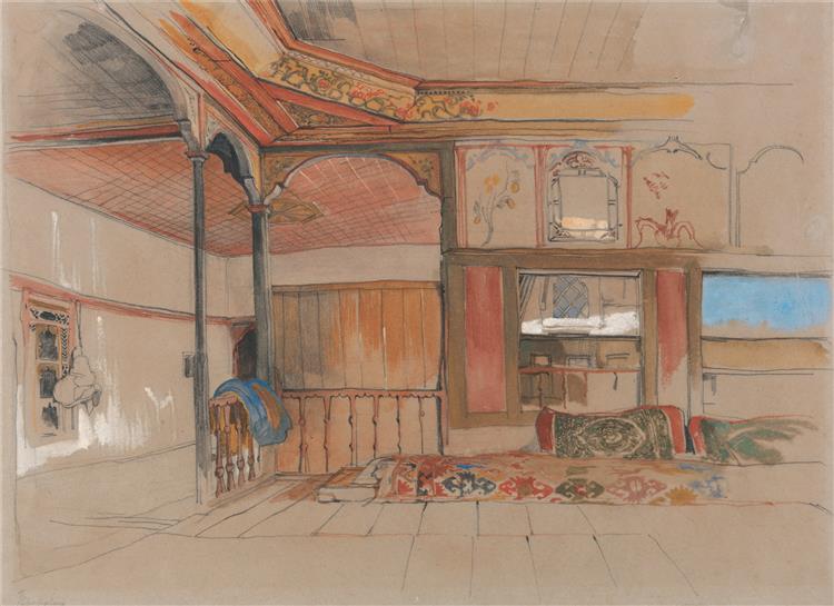 Interior of An Eastern House, c.1840 - c.1851 - John Frederick Lewis