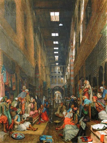 The Bezestein Bazaar of El Khan Khalil, Cairo, 1872 - Джон Фредерик Льюис