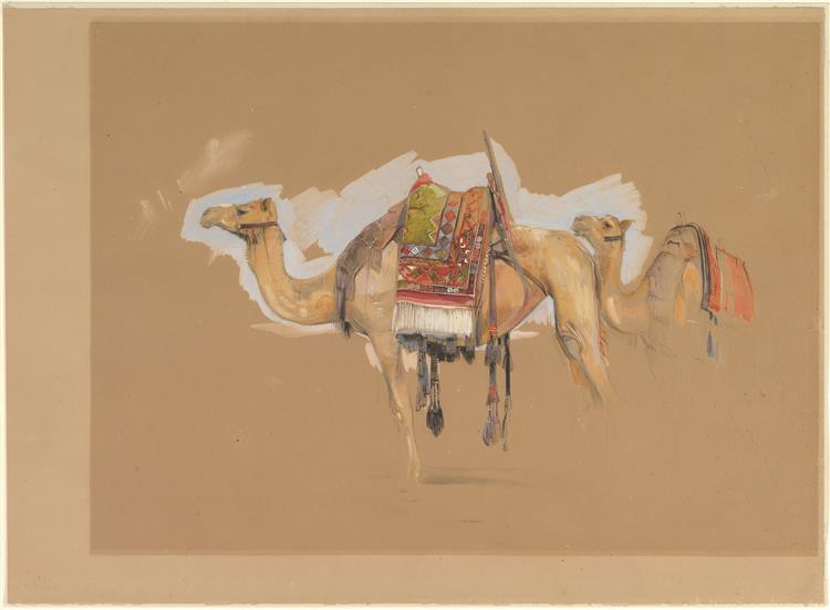 Two Camels, c.1843 - John Frederick Lewis