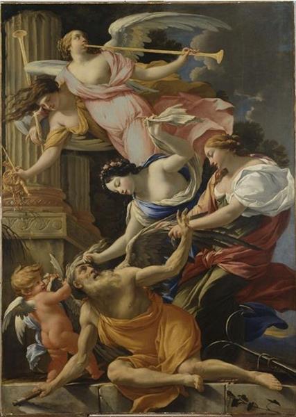 Time Defeated by Love, Beauty and Hope, c.1640 - c.1645 - Simon Vouet