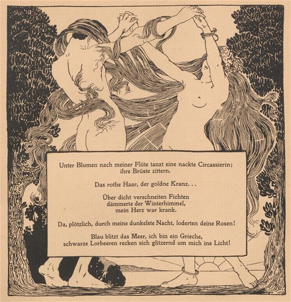 Illustration to a Poem by Arno Holz, 1898 - Alfred Roller