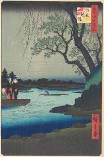 105. Oumayagashi - Hiroshige