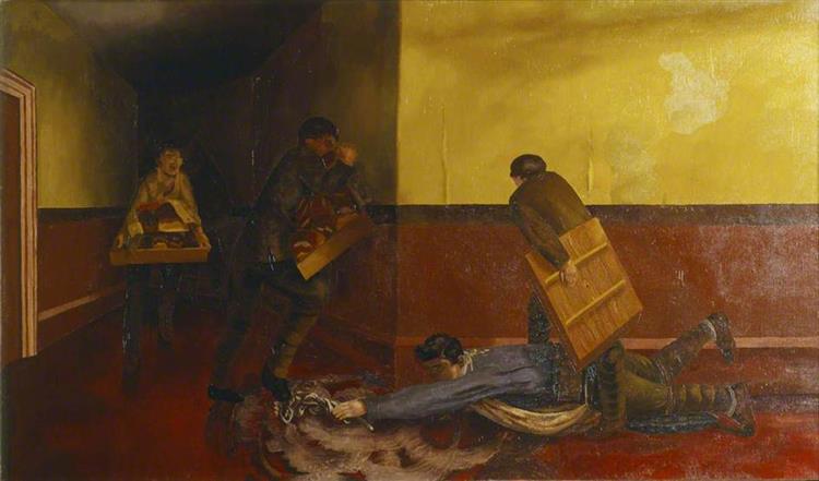 Scrubbing the Floor, 1927 - 1932 - Stanley Spencer