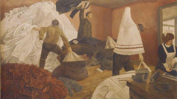 Sorting the Laundry, 1927 - 1932 - Stanley Spencer