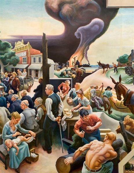 A Social History of the State of Missouri (detail), 1936 - Томас Гарт Бентон