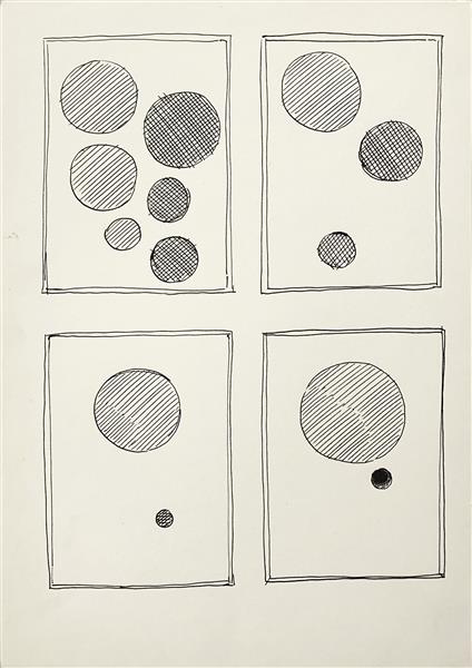 Four Abstract Compositions (Sketches), c.1965 - c.1975 - Hryhorii Havrylenko