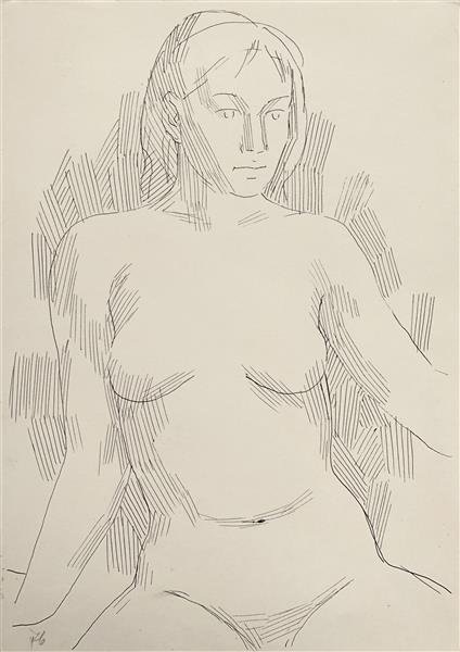 Nude sitting, 1976 - Hryhorii Havrylenko
