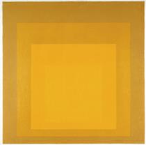 Study for Homage to the Square. Departing in Yellow - 约瑟夫·亚伯斯