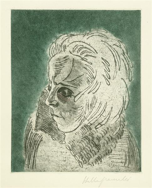 Etching from the series "The Face", 1924 - Вальтер Граматте