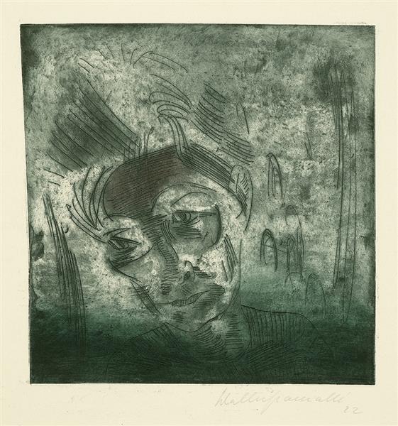 Etching from the series "The Face", 1924 - Walter Gramatté