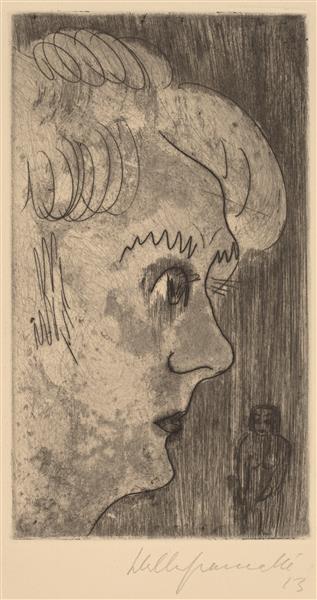 Head in Profile, 1923 - Walter Gramatté