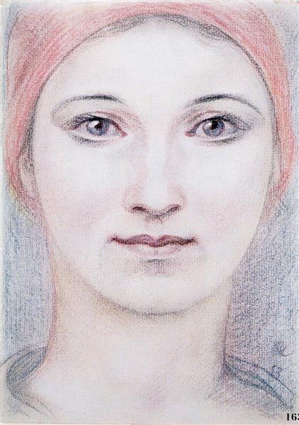 Portrait of a Young Woman, 1950 - Василий Ильич Касиян