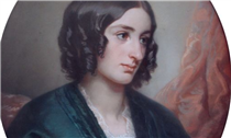 Portrait De Jeune Femme À La Robe Bleue - Félix Louis Leullier
