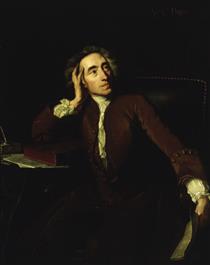 Portrait of Alexander Pope - Жан Батист Ван Лоо