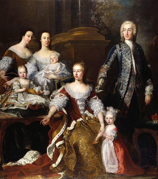Augusta of Saxe-Gotha, Princess of Wales, with Members of Her Family and Household - Jean-Baptiste van Loo