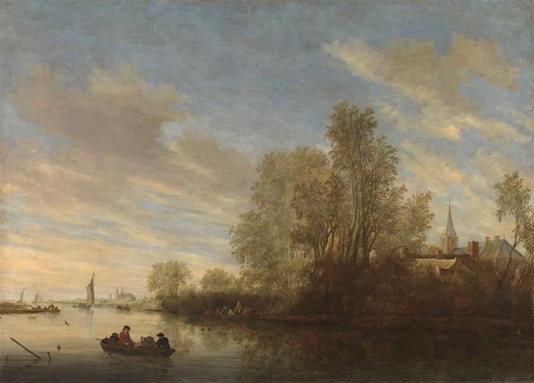 Riviergezicht Bij Deventer - Salomon van Ruysdael