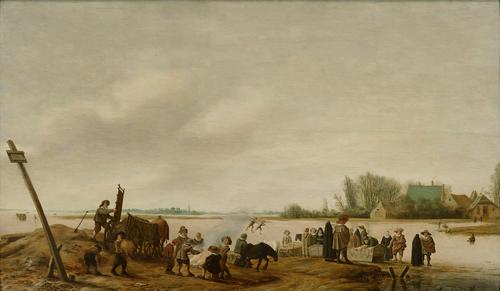 Winterlandschaft Am Wasser - Salomon van Ruysdael