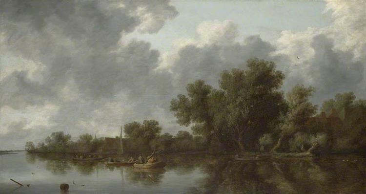 River Scene - Salomon van Ruysdael