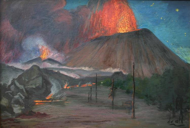 Erupción en apogeo, 1960 - Dr. Atl
