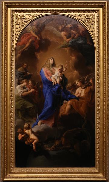 Madonna col bambino in gloria, 1747 - Помпео Батоні