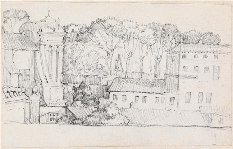 Roman Rooftops, c.1750 - Joseph-Marie Vien